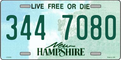NH license plate 3447080
