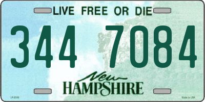 NH license plate 3447084