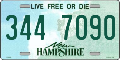 NH license plate 3447090