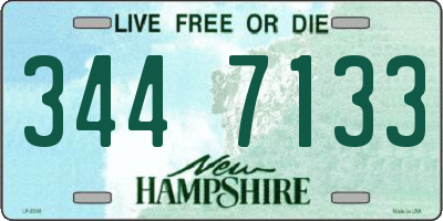 NH license plate 3447133