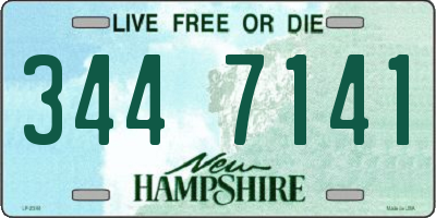NH license plate 3447141