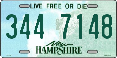 NH license plate 3447148