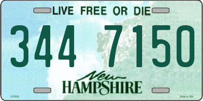 NH license plate 3447150