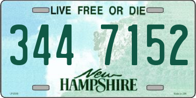 NH license plate 3447152