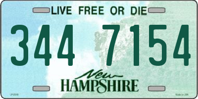 NH license plate 3447154