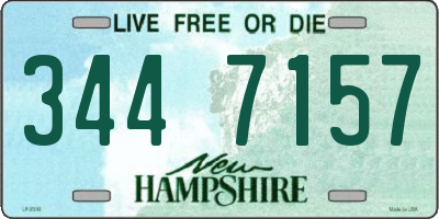 NH license plate 3447157