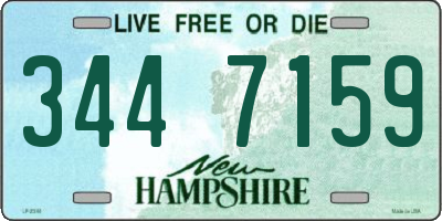 NH license plate 3447159