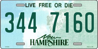 NH license plate 3447160