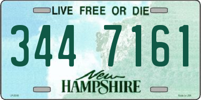 NH license plate 3447161