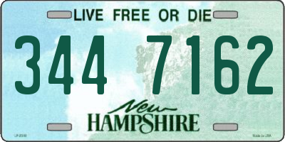 NH license plate 3447162
