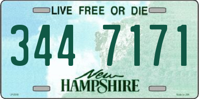 NH license plate 3447171