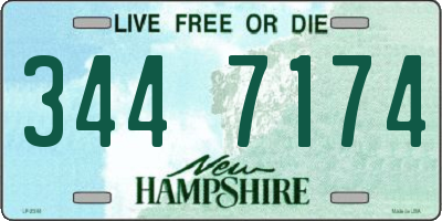 NH license plate 3447174