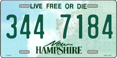 NH license plate 3447184
