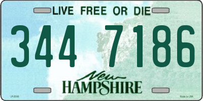 NH license plate 3447186