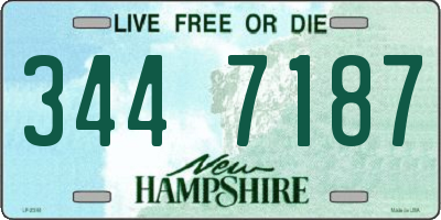 NH license plate 3447187