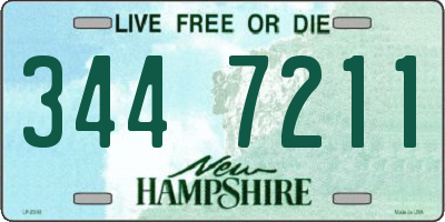 NH license plate 3447211