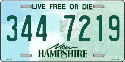NH license plate 3447219