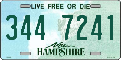 NH license plate 3447241