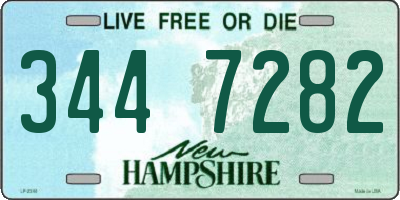 NH license plate 3447282
