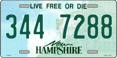 NH license plate 3447288