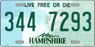 NH license plate 3447293