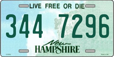 NH license plate 3447296