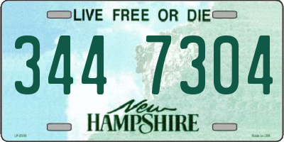 NH license plate 3447304