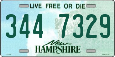 NH license plate 3447329