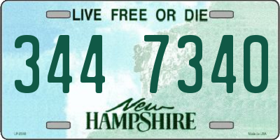 NH license plate 3447340