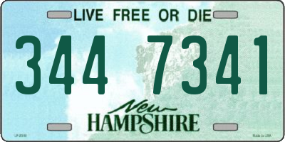 NH license plate 3447341