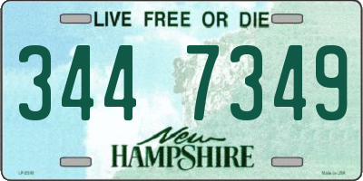 NH license plate 3447349