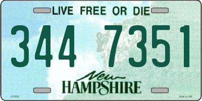 NH license plate 3447351