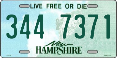 NH license plate 3447371