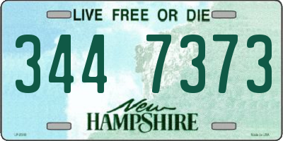 NH license plate 3447373