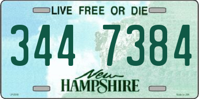 NH license plate 3447384
