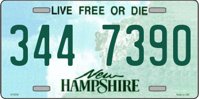 NH license plate 3447390