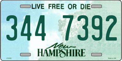 NH license plate 3447392