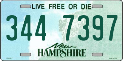 NH license plate 3447397