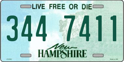 NH license plate 3447411