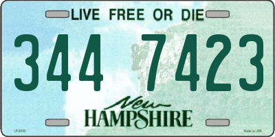 NH license plate 3447423