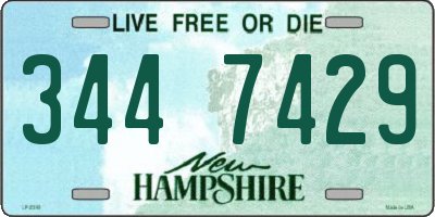NH license plate 3447429