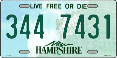 NH license plate 3447431