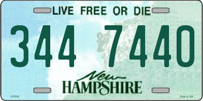 NH license plate 3447440