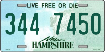 NH license plate 3447450