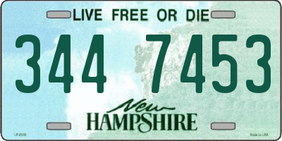 NH license plate 3447453