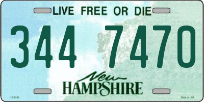 NH license plate 3447470