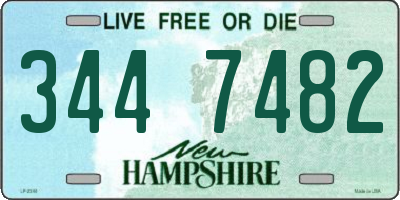 NH license plate 3447482