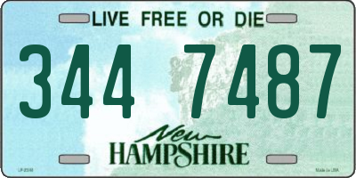 NH license plate 3447487