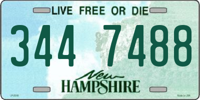 NH license plate 3447488
