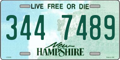NH license plate 3447489